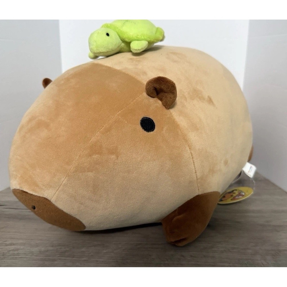 Capybara with Turtle Riding on Back 14" Plush Takashoji New Round1 Exclusive
